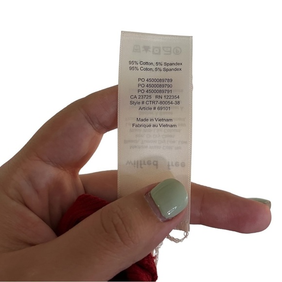 Aritzia Wilfred Free Red Long Sleeve Ribbed Knit Dress - Picture 6 of 7